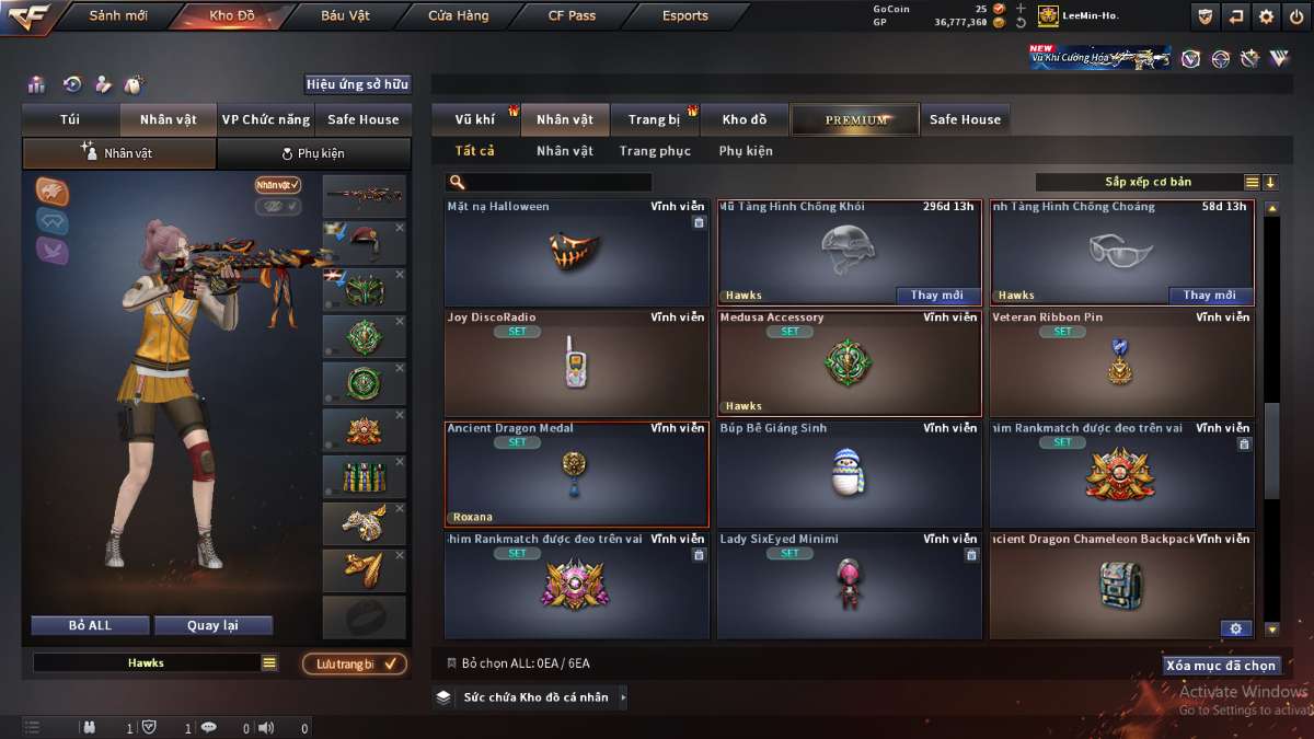 shop acc cf uy tin gia re
